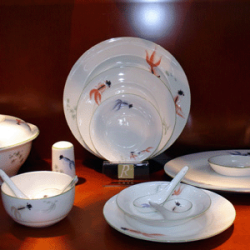 供应金鱼戏水（骨瓷餐具）