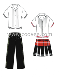 供应订制韩版套装校服 中小学生校服 多款供应
