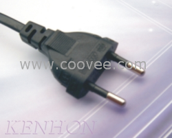 供应欧规两圆插电源线