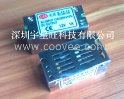 供应12v1a灯饰灯条专用开关电源，12v12w开关电源