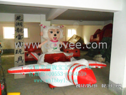 儿童充气电瓶车广场充气游乐车