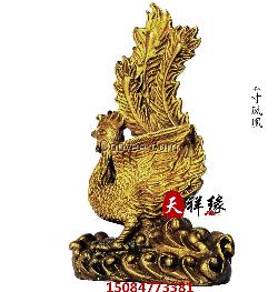 供应长沙铜凤凰开光吉祥物贺新婚礼品