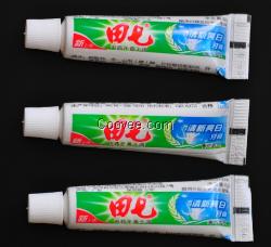 3克田七清新亮白酒店一次性牙膏