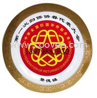 定制瓷盘，骨质瓷赏盘，礼品赠送盘