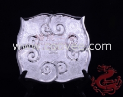 金属工艺品  银摆件 如意盘
