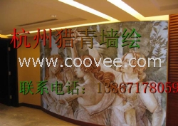 杭州LQ&mdash;关于酒店素描壁画造型