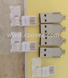 &omega;USB A公 折叠 焊线 两件式 盐雾