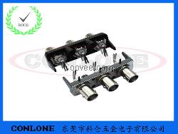 BNC单排3路视频连接器接头