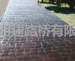 施工压花路面，彩色压花地坪15年品质