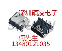 HDMI 19pin  三排脚插板90&deg;